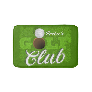 Tapis De Bain Personalized NAME Golfer Green Golf Course Club
