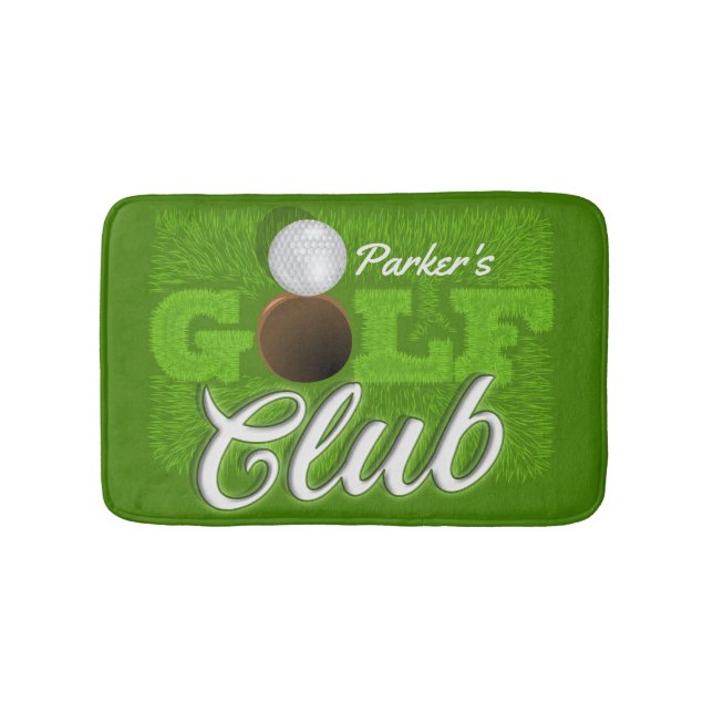 Tapis De Bain Personalized NAME Golfer Green Golf Course Club (Devant)