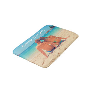 Tapis de bain personnalisé avec votre photo et tex