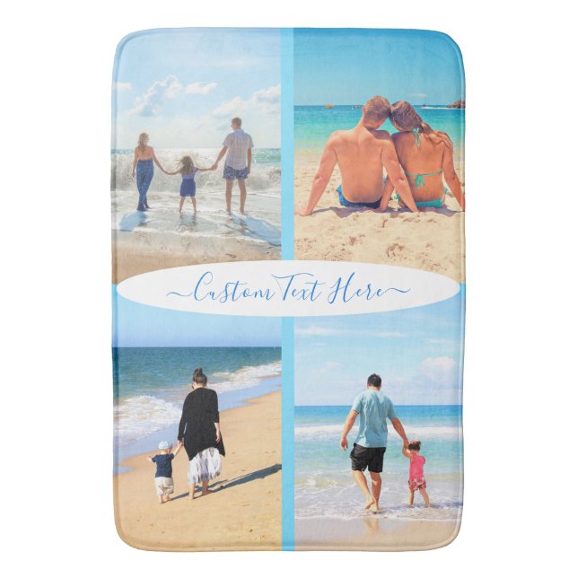 Tapis De Bain Personnalisez votre collection de photos Mat de ba (devant Vertical)