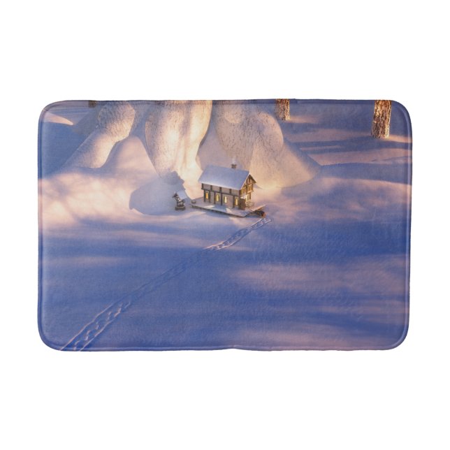 Tapis De Bain Petite maison dans le tapis de neige (Devant)