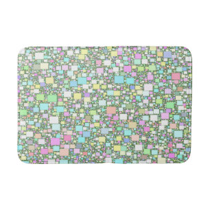 Tapis De Bain Petites boîtes Pastel Artwork Abstrait