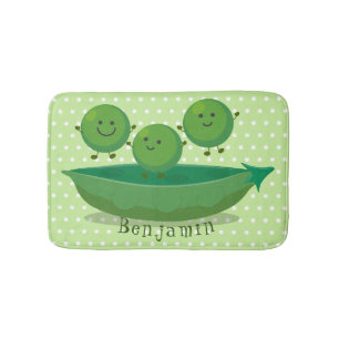 Tapis De Bain Petits pois sauteurs en pod dessin animé illustrat