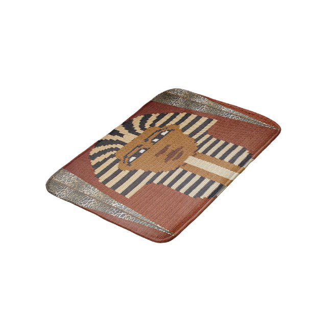 Tapis De Bain Pharaon Brown Noir Roi Tut Crochet Artistique Impr (Angle)