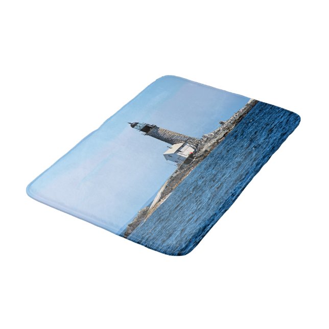 Tapis De Bain Phare de Halway Rock, Maine Grand Mat De Bain (Angle)