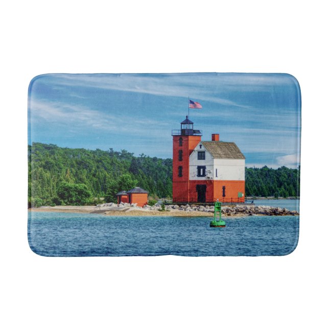 Tapis De Bain Phare de Round Island (Devant)