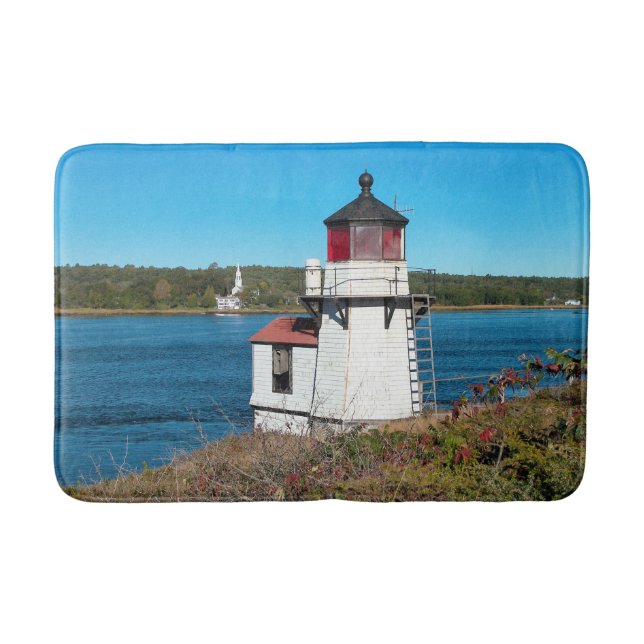 Tapis De Bain Phare de Squirrel Point, Maine Bath Mat (Devant)