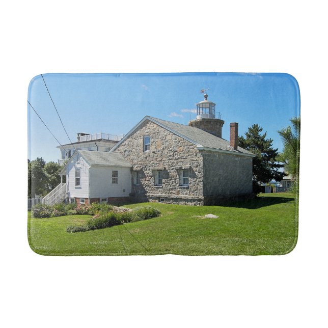 Tapis De Bain Phare de Stonington Harbour, Connecticut Bath Mat (Devant)