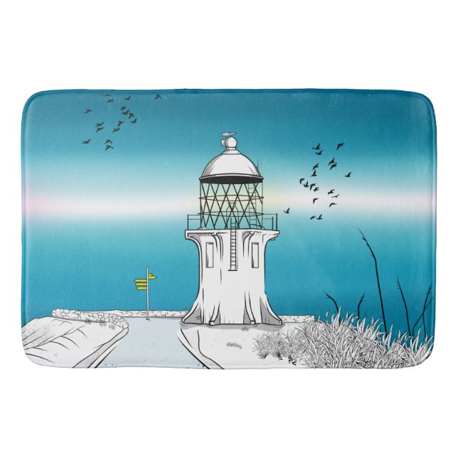 Tapis De Bain Phare du Cap Reinga NZ (Devant)