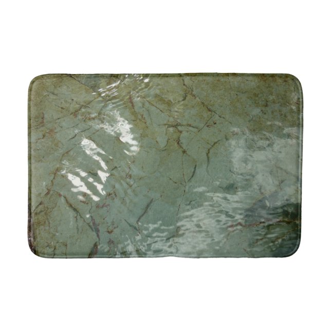 Tapis De Bain Photo de la nature de dalles rocheuses couvertes d (Devant)