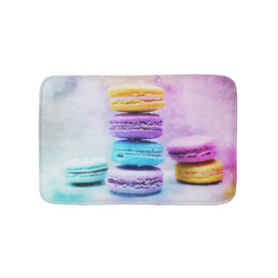 Tapis De Bain Photo de macarons colorés et délicieux