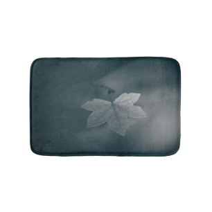Tapis De Bain Photo Monochrome Stylisée Maple Leaf Nature