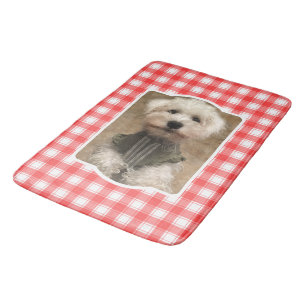 Tapis De Bain Photo personnalisée Rouge et blanc Pays Agritouris