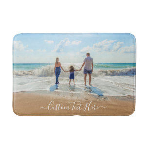 Tapis De Bain Photo personnalisée Texte Mat avec vos photos