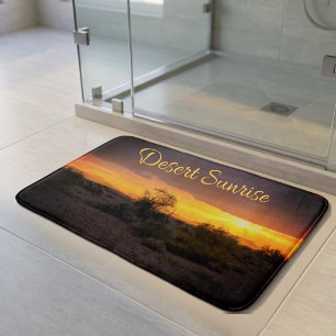 Tapis De Bain Photographie de paysage de désert chaud au lever d