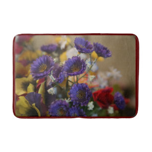 Tapis De Bain Photographie Fleurs violettes Blanche polaire