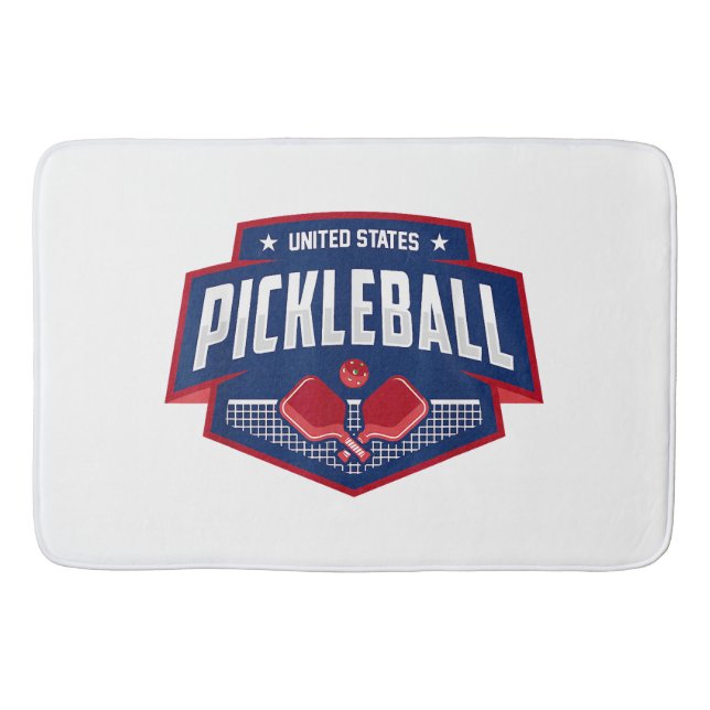 Tapis De Bain Pickleball Support Team Pickleball Player USA (Devant)