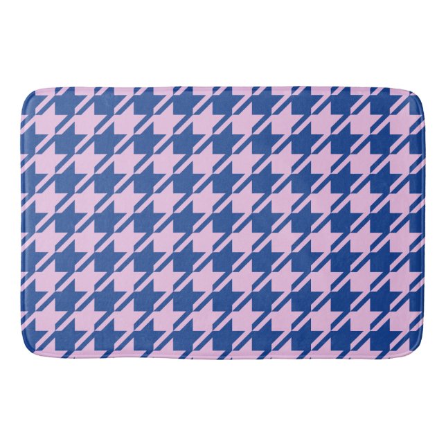 Tapis De Bain Pied de fond rose+Motif bleu (Devant)