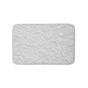 Tapis De Bain Pierre texturée blanche, Art Abstrait monochrome
