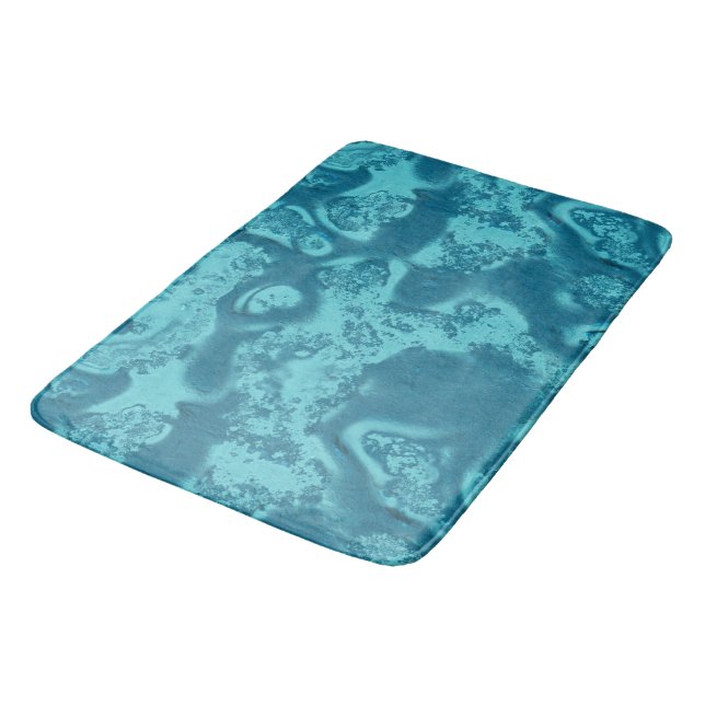 Tapis De Bain Pierre turquoise (Angle)