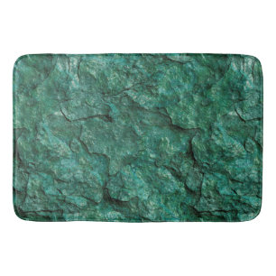 Tapis De Bain Pierre verte rugueuse d'ardoise