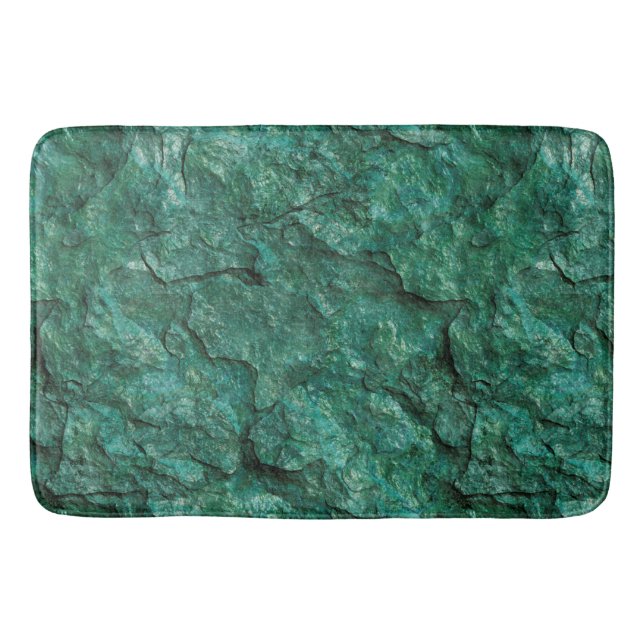 Tapis De Bain Pierre verte rugueuse d'ardoise (Devant)