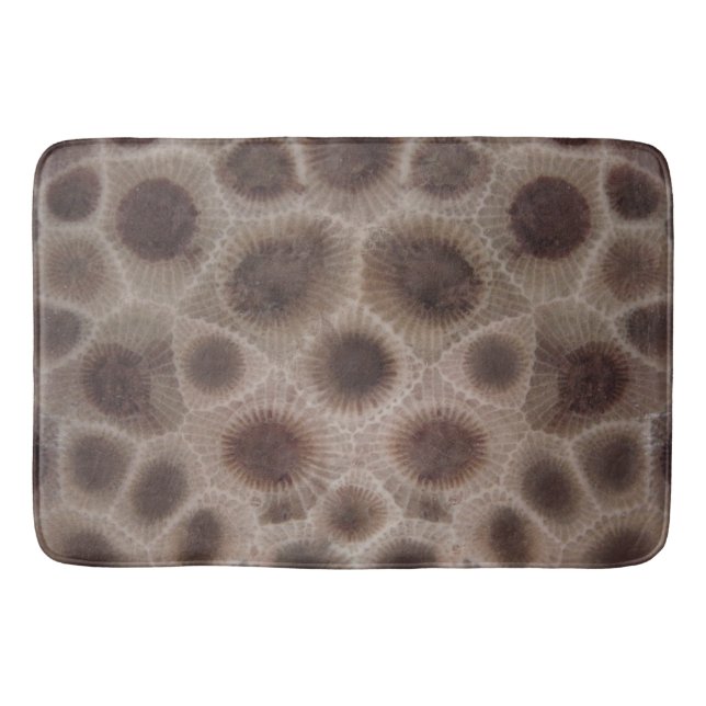 Tapis De Bain Pierres Petoskey | Michigan State stone (Devant)