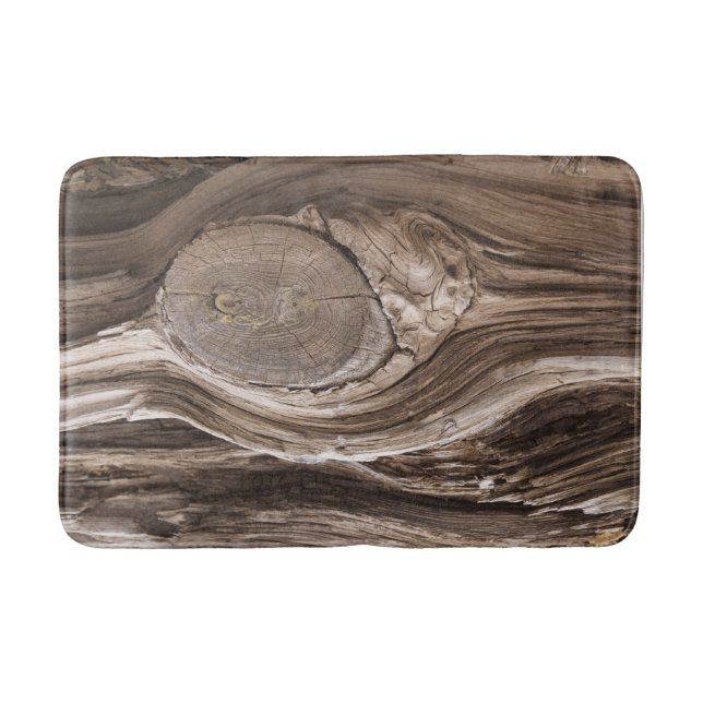 Tapis De Bain Pinceau de pin rustique - Texture naturelle Photog (Devant)