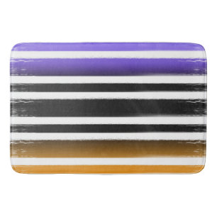 Tapis De Bain Pinceau violet noir orange pinceau Halloween
