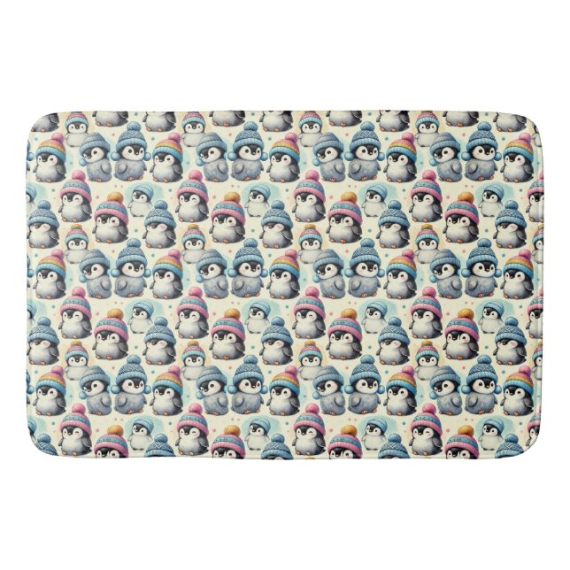 Tapis De Bain Pingouin bébé mignon (Devant)