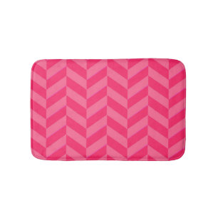 Tapis De Bain Pink Chevron Tribal Zig Zag Stripes Motif Moderne