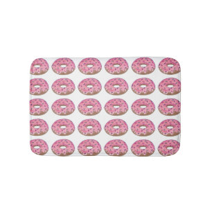 Tapis De Bain Pink Frosted Donut Doughnut arrosées Petit-déjeune