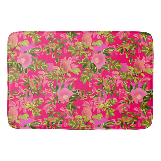 Tapis De Bain Pink rose hanche, rose rose sauvage hanche (Devant)