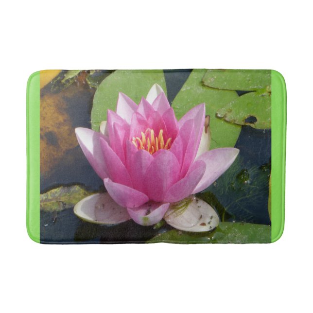 Tapis De Bain Pink Water Lily Fermer Bathmat (Devant)