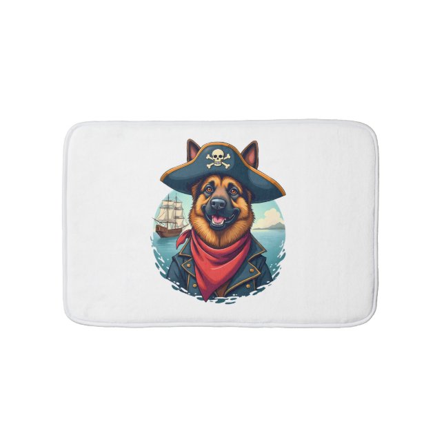 Tapis De Bain Pirate de chien berger allemand (Devant)