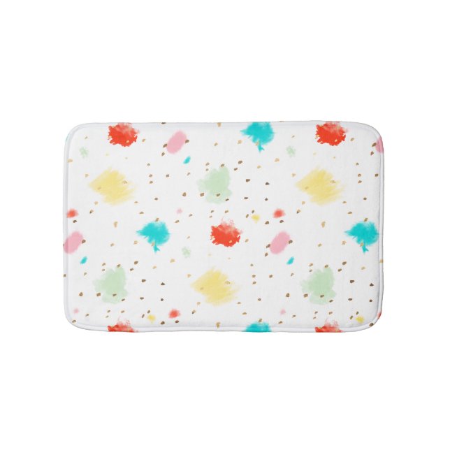 Tapis De Bain PixDezines arrose l'aquarelle numérique (Devant)
