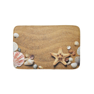 Tapis De Bain Plage côtière Starfish and Seashells