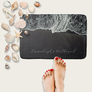 Tapis De Bain Plage de sable noir sur mesure