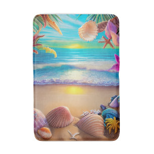 Tapis De Bain Plage d'imaginaire mystique coucher de soleil avec
