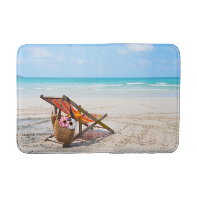 Tapis De Bain Plages tropicales | Chaise de plage sur sable (Devant)