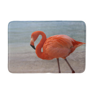 Tapis De Bain Plages tropicales   Flamant rose des Caraïbes, Aru