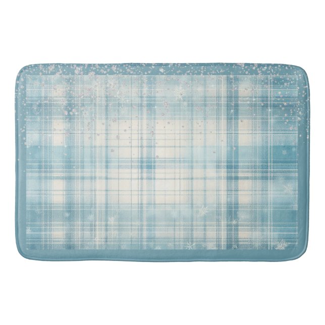 Tapis De Bain Plaid bleu (Devant)