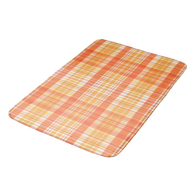 Tapis De Bain Plaids jaunes oranges Country (Angle)