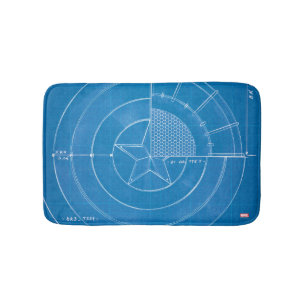 Tapis De Bain Plan du bouclier de Captain America