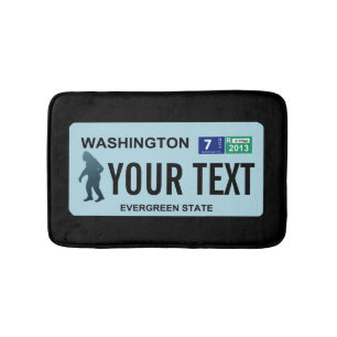 Tapis De Bain Plaque de licence Washington Sasquatch