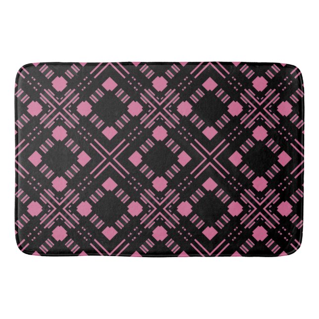 Tapis De Bain Plaque noire et rose (Devant)