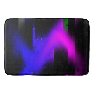 Tapis De Bain Plasma de Glitch Noir