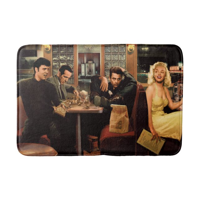 Tapis De Bain Plat bleu 2 (Devant)