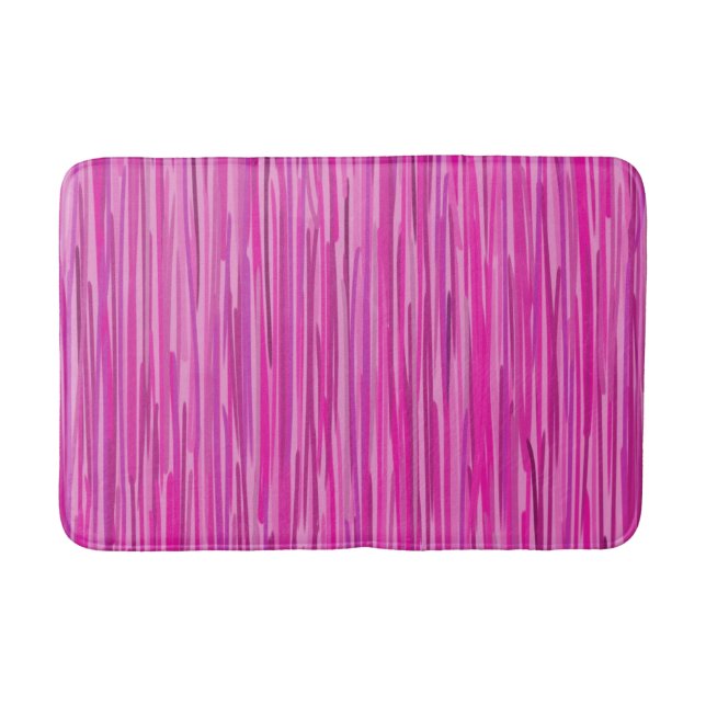 Tapis De Bain Pluie rose Verticale Divisée (Devant)
