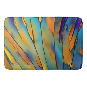 Tapis De Bain Plumes en verre tendu AI Art Abstrait